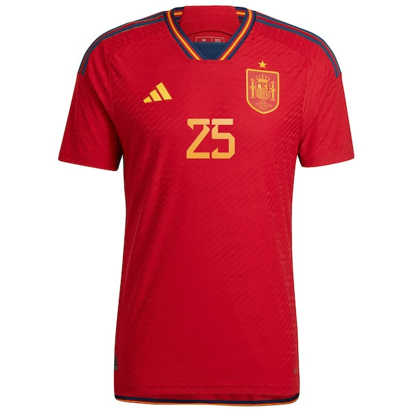 Ansu Fati Spain National Team adidas 2022/23 Home Authentic Jersey - Red