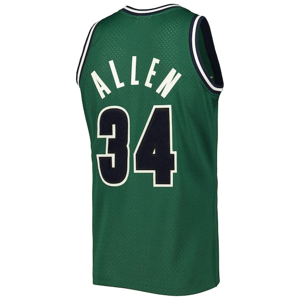 Ray Allen Milwaukee Bucks 2000/01 Hardwood Classics Off-Court Swingman Jersey - Hunter Green