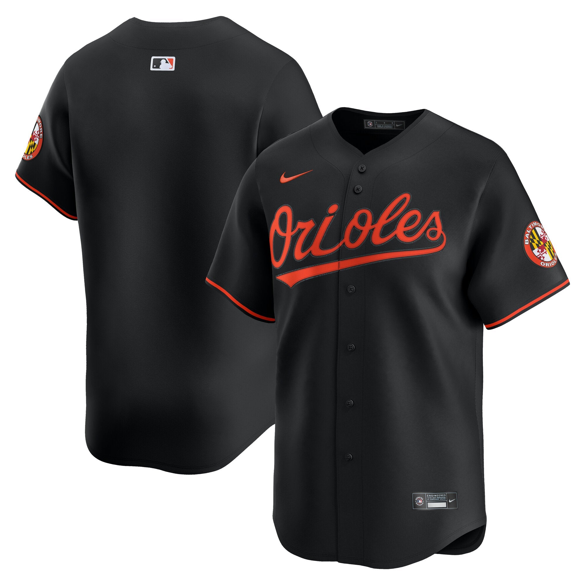 Baltimore Orioles Nike Limited Home Blank Replica Jersey - White/Black