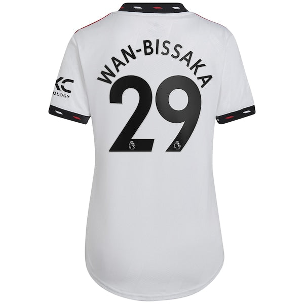 Aaron Wan-Bissaka Manchester United adidas Women's 2022/23 Away Replica Player Jersey - White