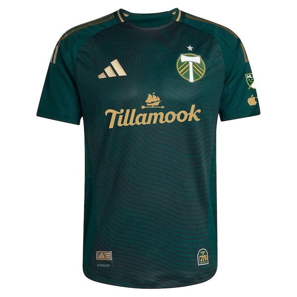 Portland Timbers adidas 2025 Forever Green & Gold Authentic Jersey - Green