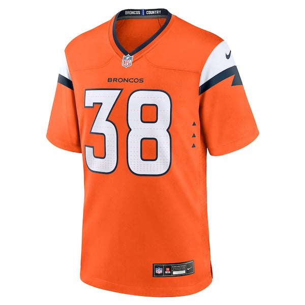 Jaleel McLaughlin Denver Broncos Nike Team Game Jersey -  Orange/Navy/White