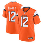 Men's Denver Broncos RJ Harvey Nike  Orange Team Game Jersey
