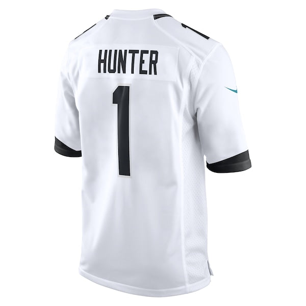 Travis Hunter Jacksonville Jaguars Nike 2025 NFL Draft First Round Pick Game Player Jersey - White/Black/Teal