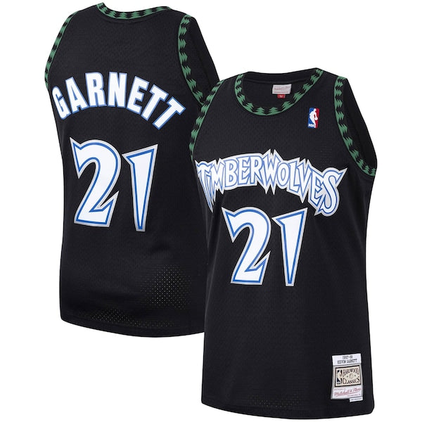 Kevin Garnett Minnesota Timberwolves Hardwood Classics Swingman Jersey - Black/White
