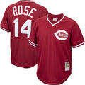 Pete Rose Cincinnati Reds Cooperstown Collection Mesh Batting Practice Jersey - Red