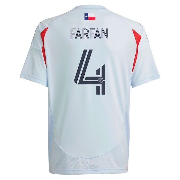 Marco Farfan FC Dallas adidas Youth 2025 The Inferno Kit Replica Player Jersey - Light Blue