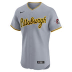 Pittsburgh Pirates Nike Road Vapor Premier Elite Patch Jersey - Gray