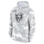 Chicago Bears Nike 2024 Salute to Service Club Fleece Pullover Hoodie - Arctic Camo