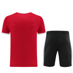 Adidas Short Sleeve Training Jersey Set - AD07- Red/ black