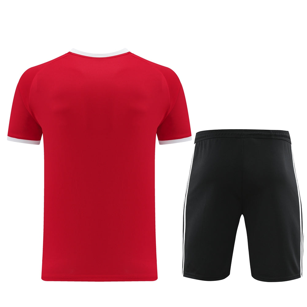 Adidas Short Sleeve Training Jersey Set - AD07- Red/ black