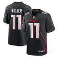 Jalon Walker Atlanta Falcons Nike 2025 NFL Draft First Round Pick  Game Jersey - Black