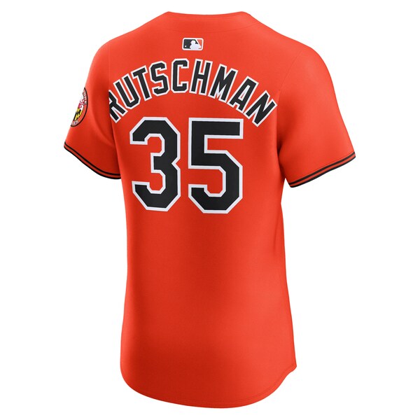 Adley Rutschman Baltimore Orioles Nike Alternate 2 Elite Jersey - Orange/White/Black