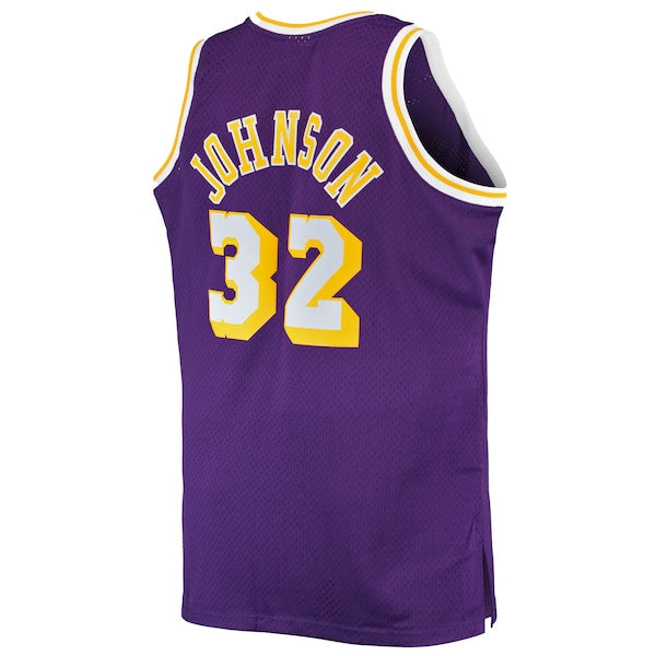 Magic Johnson Los Angeles Lakers Big & Tall 1984/85 Hardwood Classics Swingman Jersey - Purple