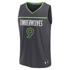 Nickeil Alexander-Walker Minnesota Timberwolves  Fast Break Replica Player Jersey - Statement Edition - Black