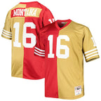 Joe Montana San Francisco 49ers Big & Tall Split Legacy Retired Player Replica Jersey - Scarlet/Gold