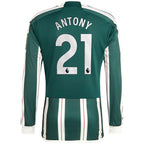 Antony Manchester United adidas 2023/24 Away Long Sleeve Replica Player Jersey - Green/Red
