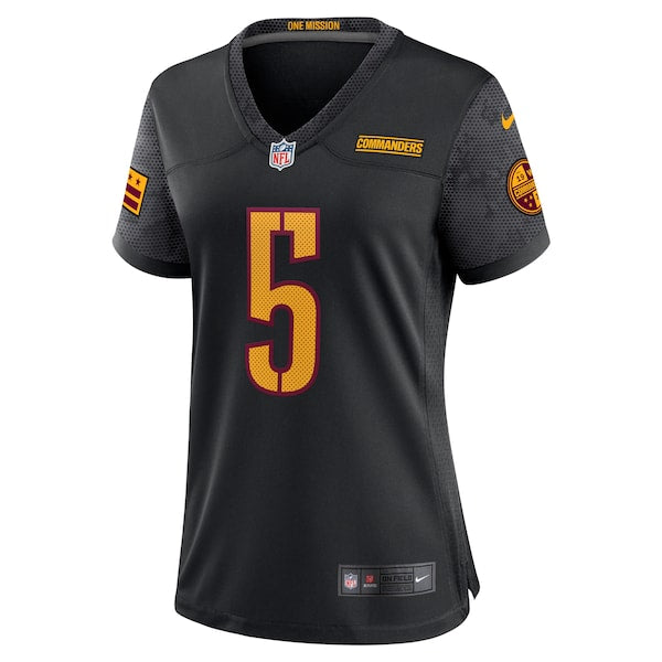 Jayden Daniels Washington Commanders Nike Women's Alternate Game Player Jersey - Black/White