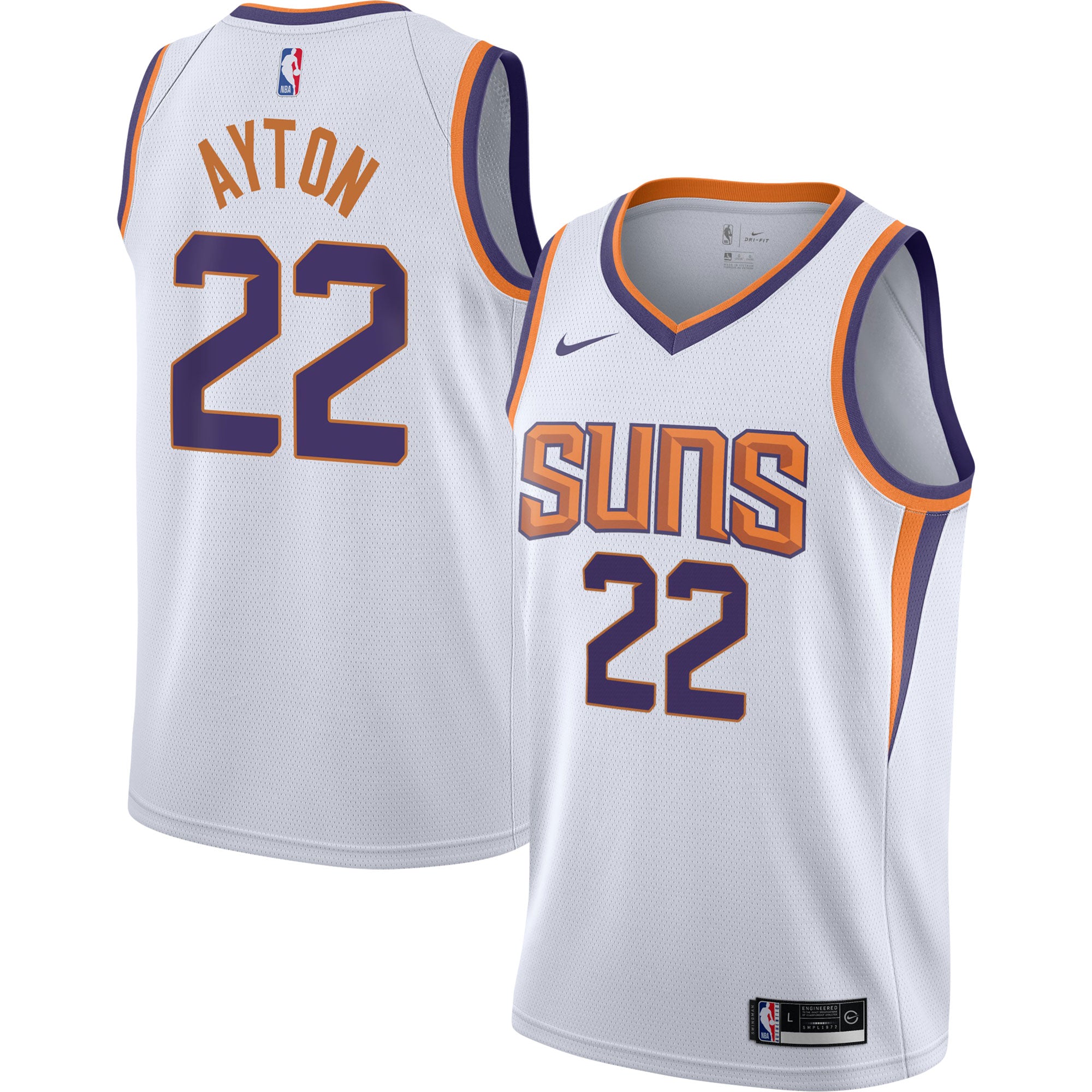 Deandre Ayton Phoenix Suns Nike Youth Swingman Jersey - Icon Edition - Purple/White