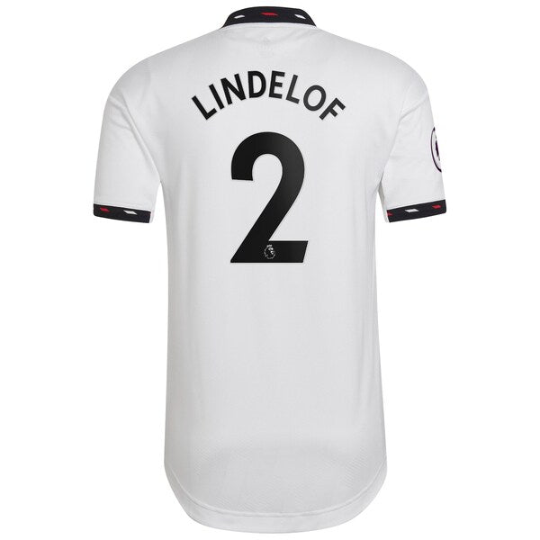 Victor Lindelof Manchester United adidas 2022/23 Away Authentic Player Jersey - White