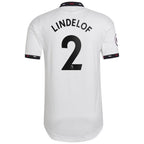 Victor Lindelof Manchester United adidas 2022/23 Away Authentic Player Jersey - White