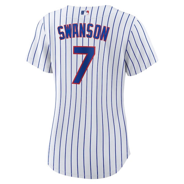 Dansby Swanson Chicago Cubs Nike Women's Home Replica Player Jersey - White/Royal