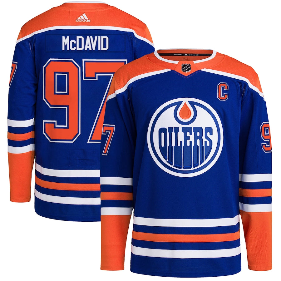 Connor McDavid Edmonton Oilers adidas Home - Primegreen Authentic Pro Player Jersey - Royal