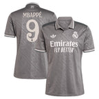 Kylian Mbappé Los Merengues adidas Originals 2024/25 Third Replica Player Jersey - Charcoal