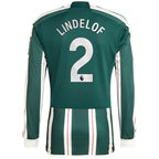 Victor Lindelof Manchester United adidas 2023/24 Away Long Sleeve Replica Player Jersey - Green