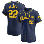 Christian Yelich Milwaukee Brewers Nike Alternate Home Elite Player Jersey - Navy