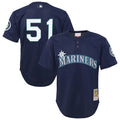 Ichiro Suzuki Seattle Mariners  Youth Cooperstown Collection Mesh Batting Practice Jersey - Navy