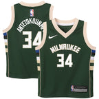 Giannis Antetokounmpo Milwaukee Bucks Nike Preschool Swingman Player Jersey - Icon Edition - Hunter Green