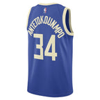 Giannis Antetokounmpo Milwaukee Bucks Nike Unisex 2024/25 Swingman Player Jersey - City Edition - Royal