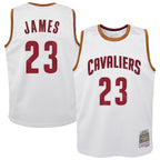 LeBron James Cleveland Cavaliers  Youth 2015-16 Hardwood Classics Swingman Throwback Home Jersey - White