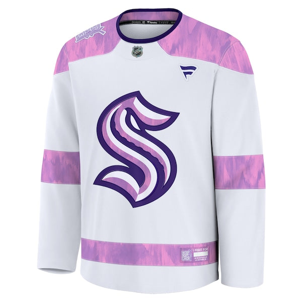 Seattle Kraken  2024 Hockey Fights Cancer Practice Jersey - White