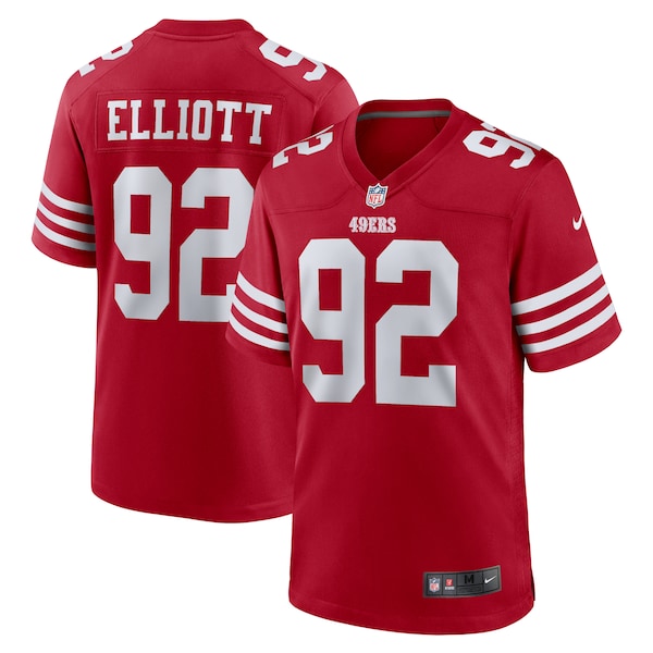 Jordan Elliott San Francisco 49ers Nike Team Game Jersey -  Scarlet