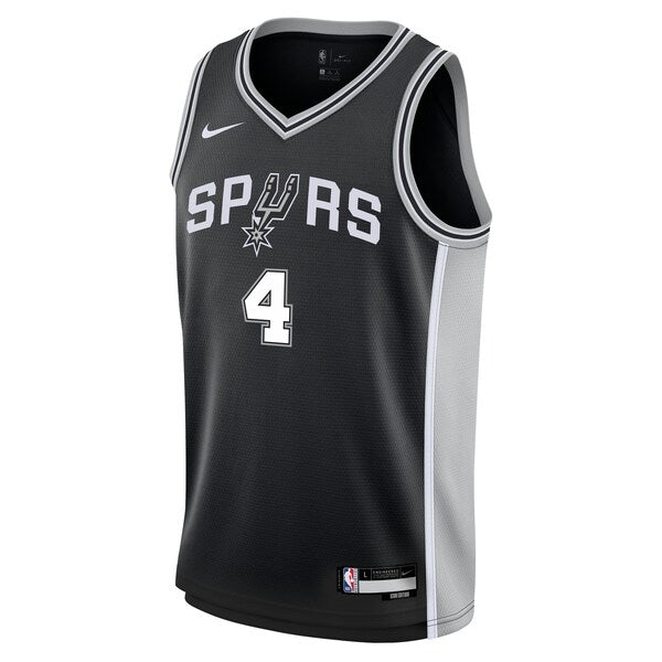De'Aaron Fox San Antonio Spurs Nike Youth Swingman Jersey - Icon Edition - Black