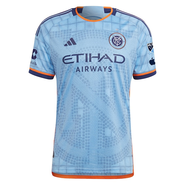 New York City FC adidas 2024 The Interboro Kit Authentic Patch Jersey - Sky Blue