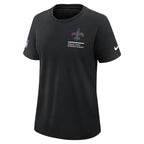 New Orleans Saints Nike Women's 2025 NFL Crucial Catch Tri-Blend Dri-FIT T-Shirt - Black