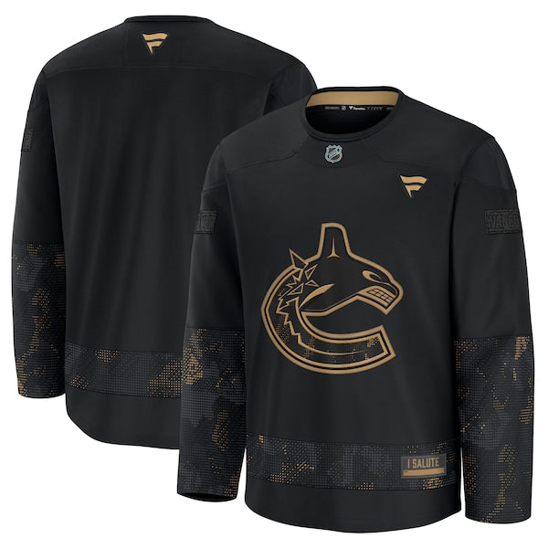 Vancouver Canucks  2024 Military Appreciation Practice Jersey - Black
