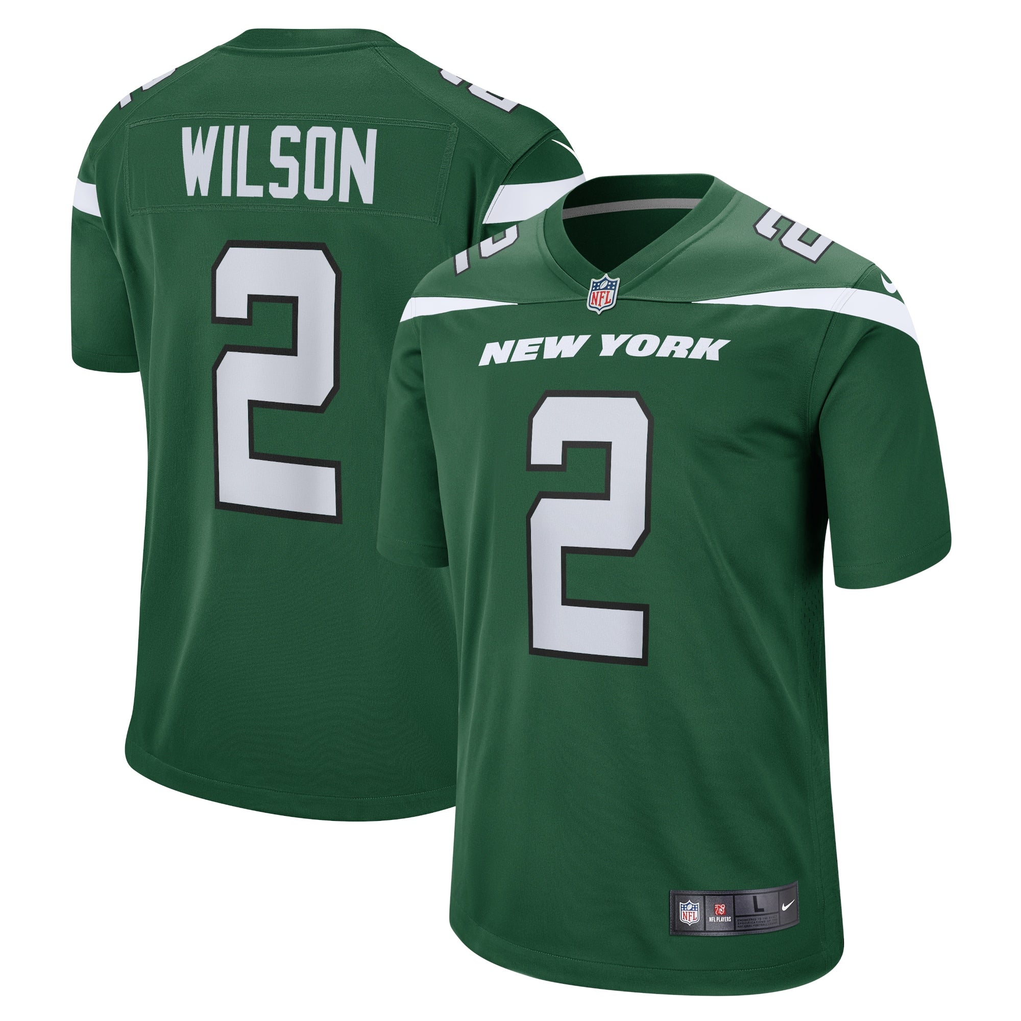 Zach Wilson New York Jets Nike Alternate Game Jersey - Spotlight White/Black/Green