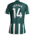 Christian Eriksen Manchester United adidas 2023/24 Away Replica Player Jersey - Green/Red