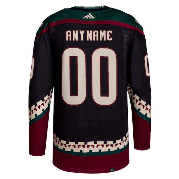 Arizona Coyotes adidas  Home  Primegreen Authentic Custom Jersey - Black