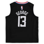 Paul George LA Clippers Jordan Brand Preschool 2020/21 Fast Break Replica Jersey - Statement Edition - Black