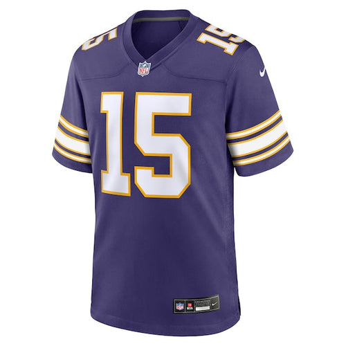 Dallas Turner Minnesota Vikings Nike Alternate Game Jersey -  Purple/White