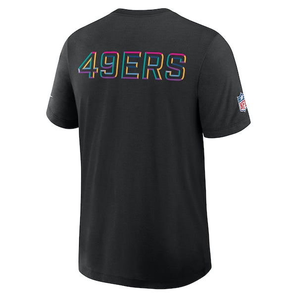 San Francisco 49ers Nike 2025 NFL Crucial Catch Tri-Blend Dri-FIT T-Shirt - Black