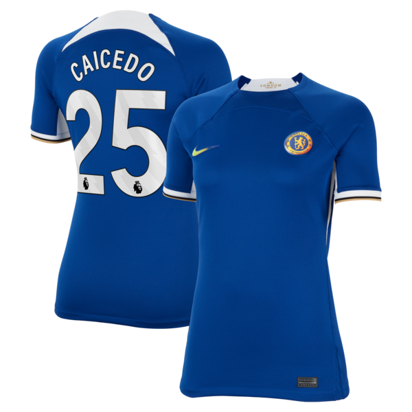 Moisés Caicedo Chelsea Nike Women's 2023/24 Home Stadium Replica Player Jersey - Blue/Navy
