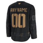 Montreal Canadiens  2024 Military Appreciation Personalized Long Sleeve Practice Jersey - Black