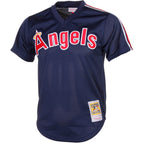 Reggie Jackson California Angels Cooperstown Mesh Batting Practice Jersey - Navy