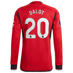 Diogo Dalot Manchester United adidas 2023/24 Home Authentic Long Sleeve Player Jersey - Red